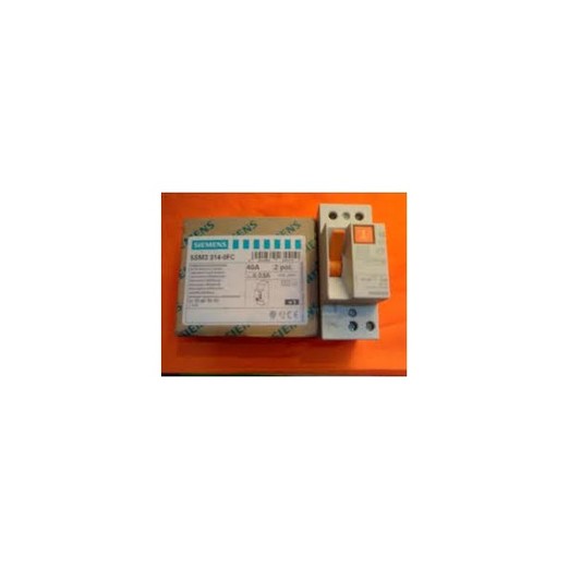 SIEMENS 5SV5312-0FC Interruptor diferencial clase-AC maneta naranja 2 módulos 2 polos 25-30mA