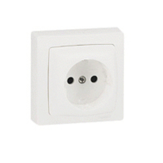 LEGRAND 086131L Base 2P+T obturador de protección Oteo 16A/230V, componible, blanco