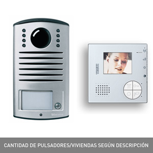 TEGUI 379011 Kit vídeo 1 vivienda 2 hilos placa LINEA 2000 y monitor manos libres CLASSE 100 básico