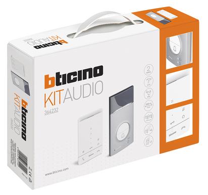 BTICINO 364232 Kit audio 1 vivienda 2 hilos placa LINEA 3000 y teléfono manos libres CLASSE 100